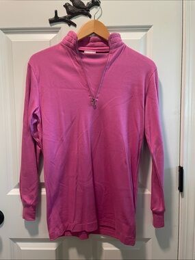 Women’s Pink Quarter-Zip Hoodie Sweatshirt